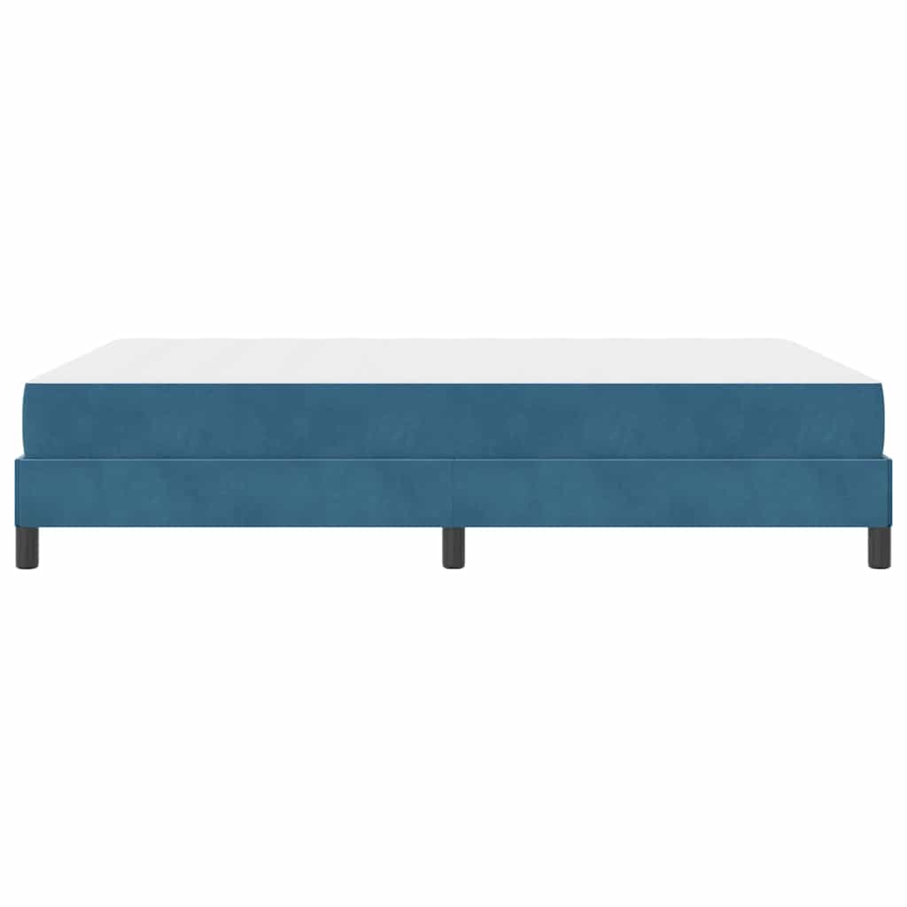 vidaXL Κρεβάτι box spring με στρώμα Σκούρο Μπλε 140 x 200 cm Βελούδο