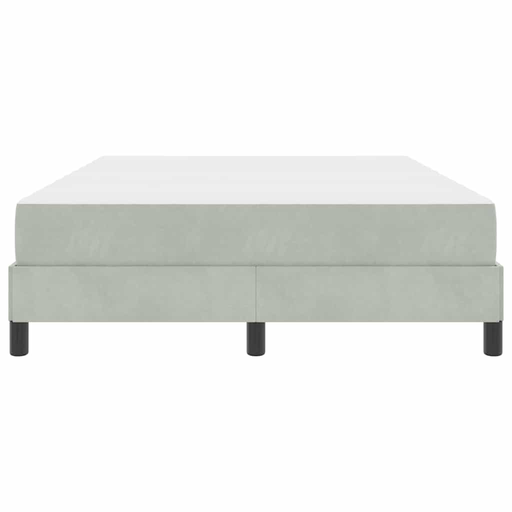 vidaXL Κρεβάτι box spring με στρώμα Ανοιχτό γκρι 160 x 200 cm Βελούδο