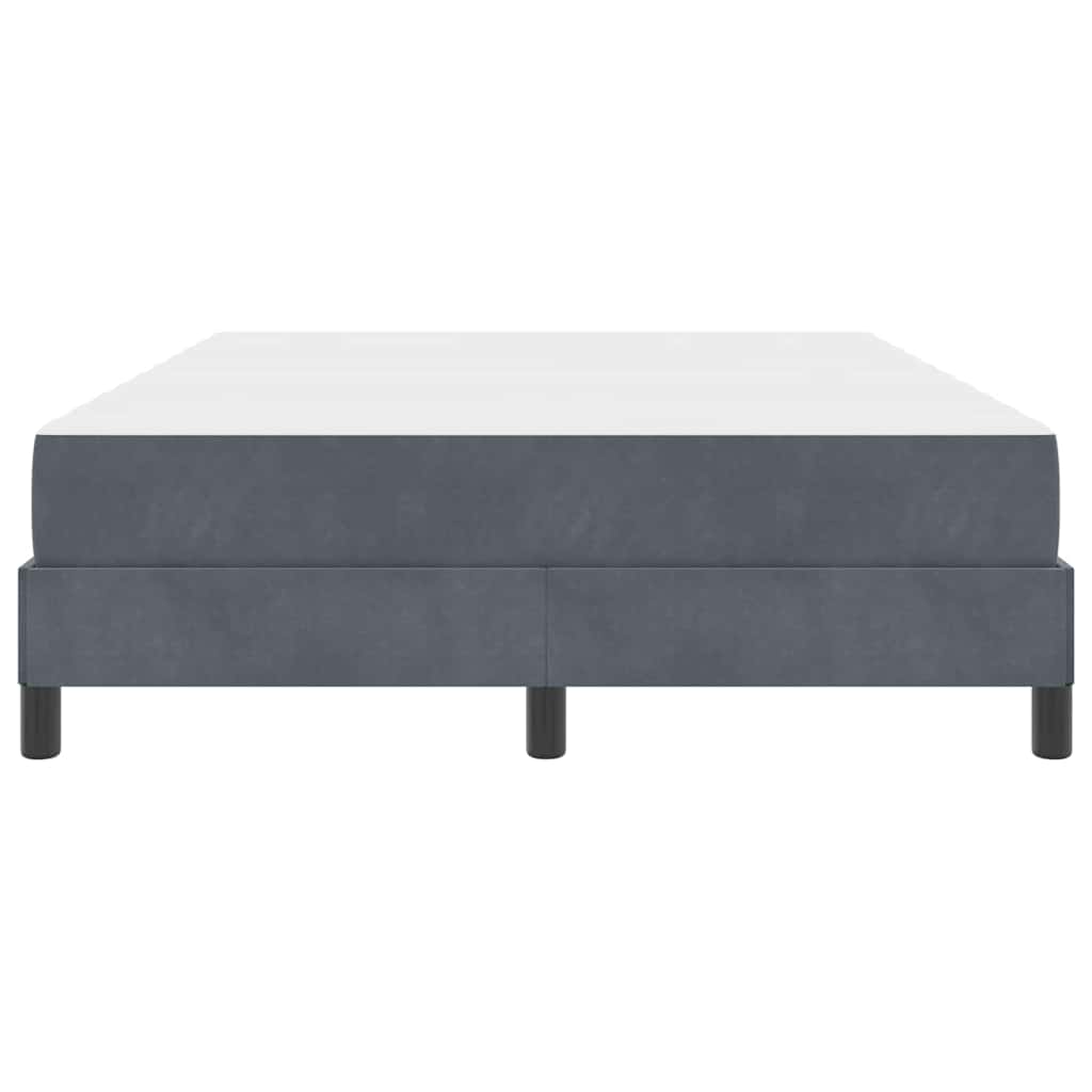 vidaXL Κρεβάτι box spring με στρώμα Σκούρο Γκρι 160 x 200 cm Βελούδο