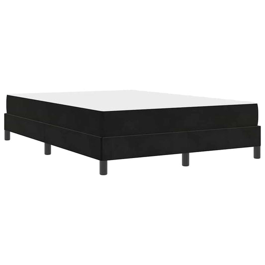 vidaXL Κρεβάτι box spring με στρώμα Μαύρο 160 x 200 cm Βελούδο