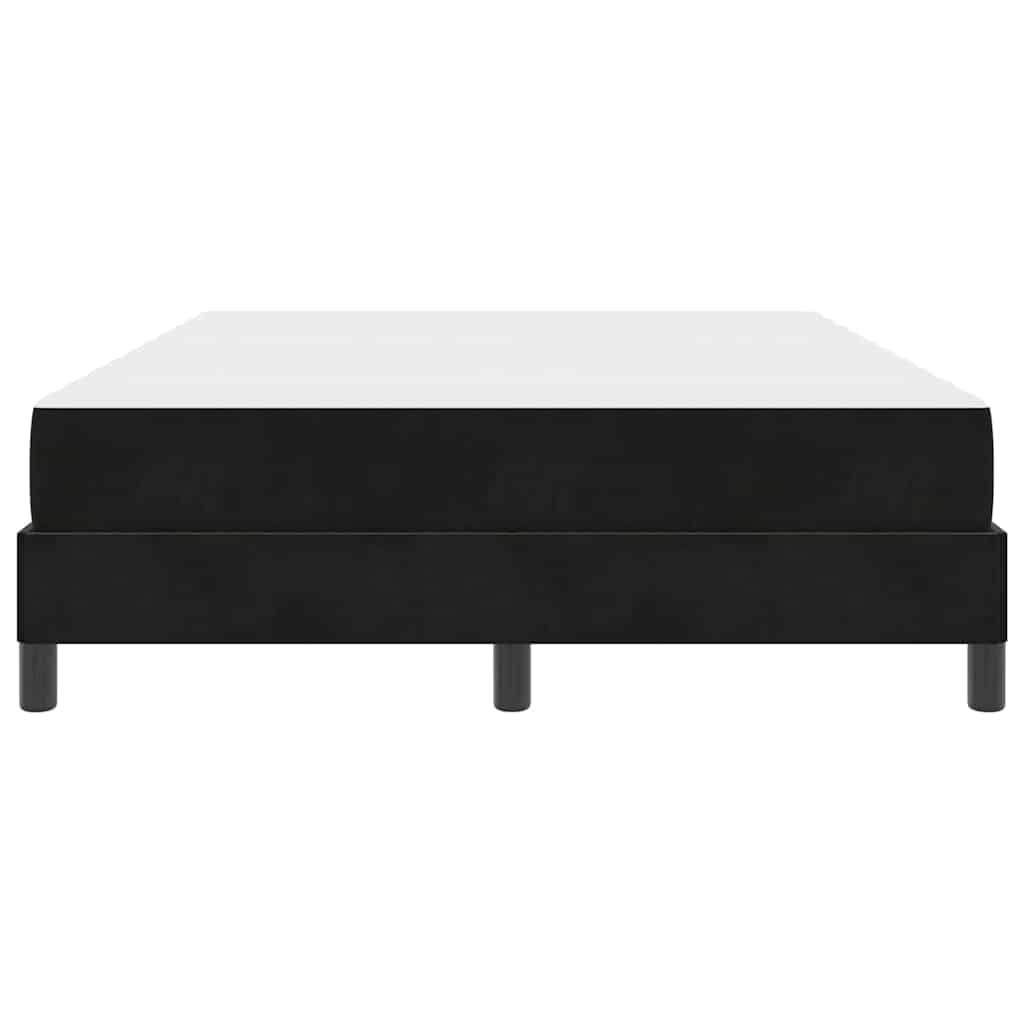 vidaXL Κρεβάτι box spring με στρώμα Μαύρο 160 x 200 cm Βελούδο