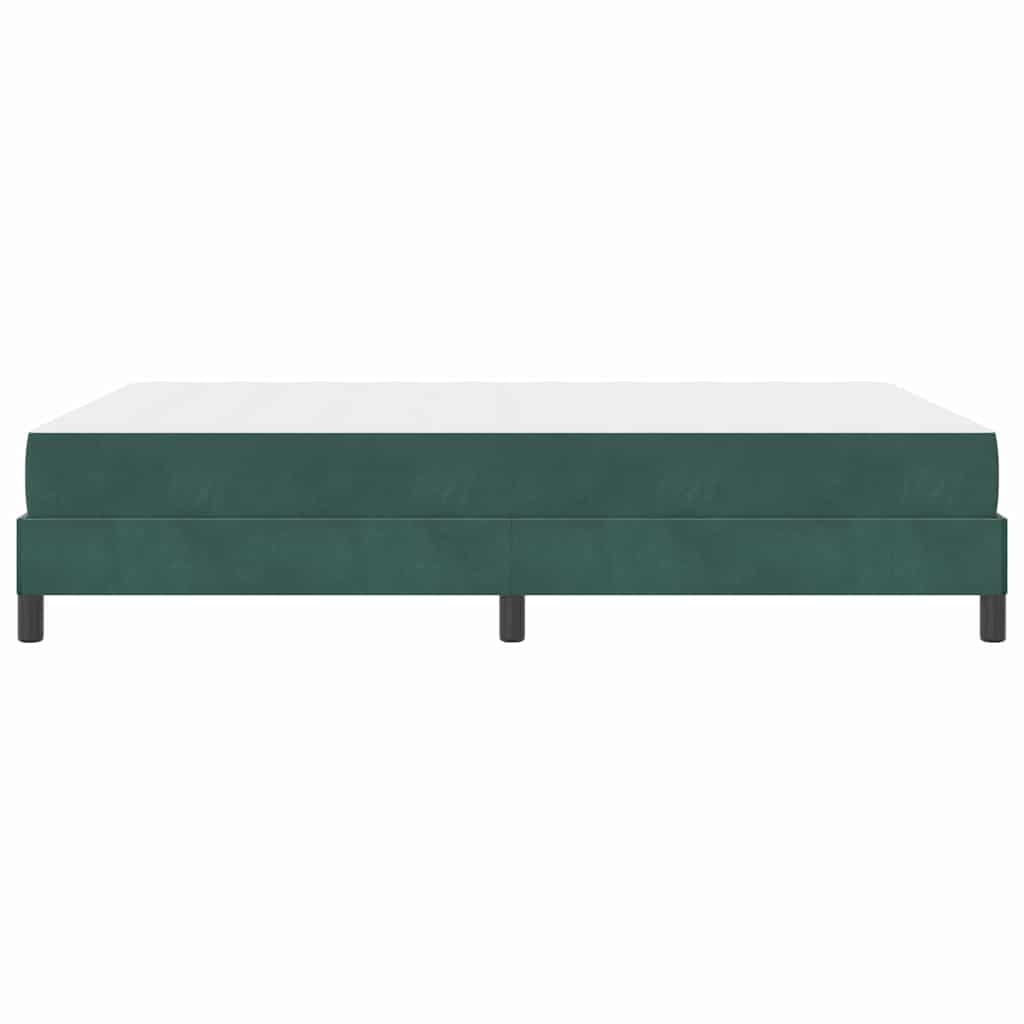 vidaXL Κρεβάτι box spring με στρώμα Σκούρο Πράσινο 160 x 200 cm