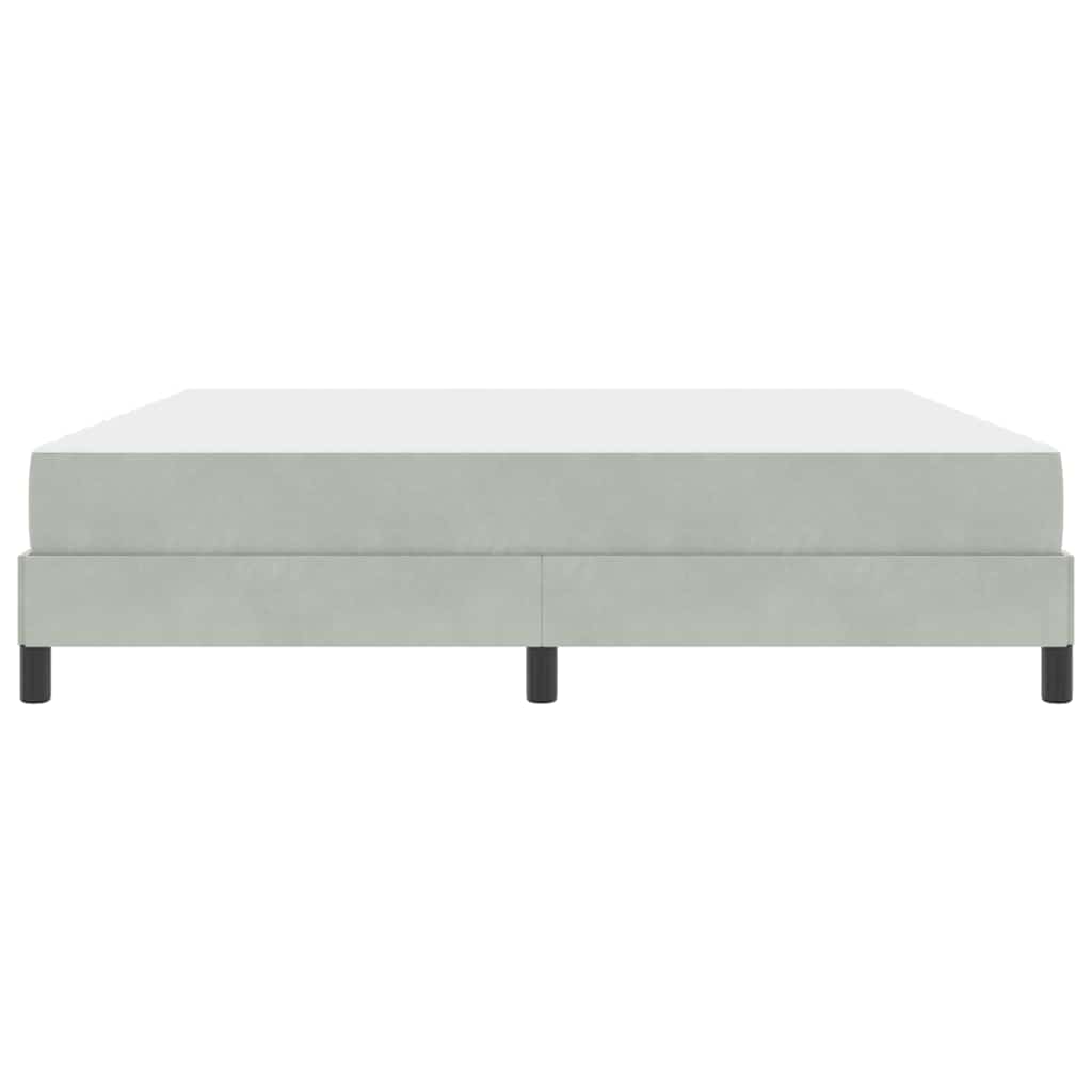 vidaXL Κρεβάτι box spring με στρώμα Ανοιχτό γκρι 180 x 200 cm Βελούδο