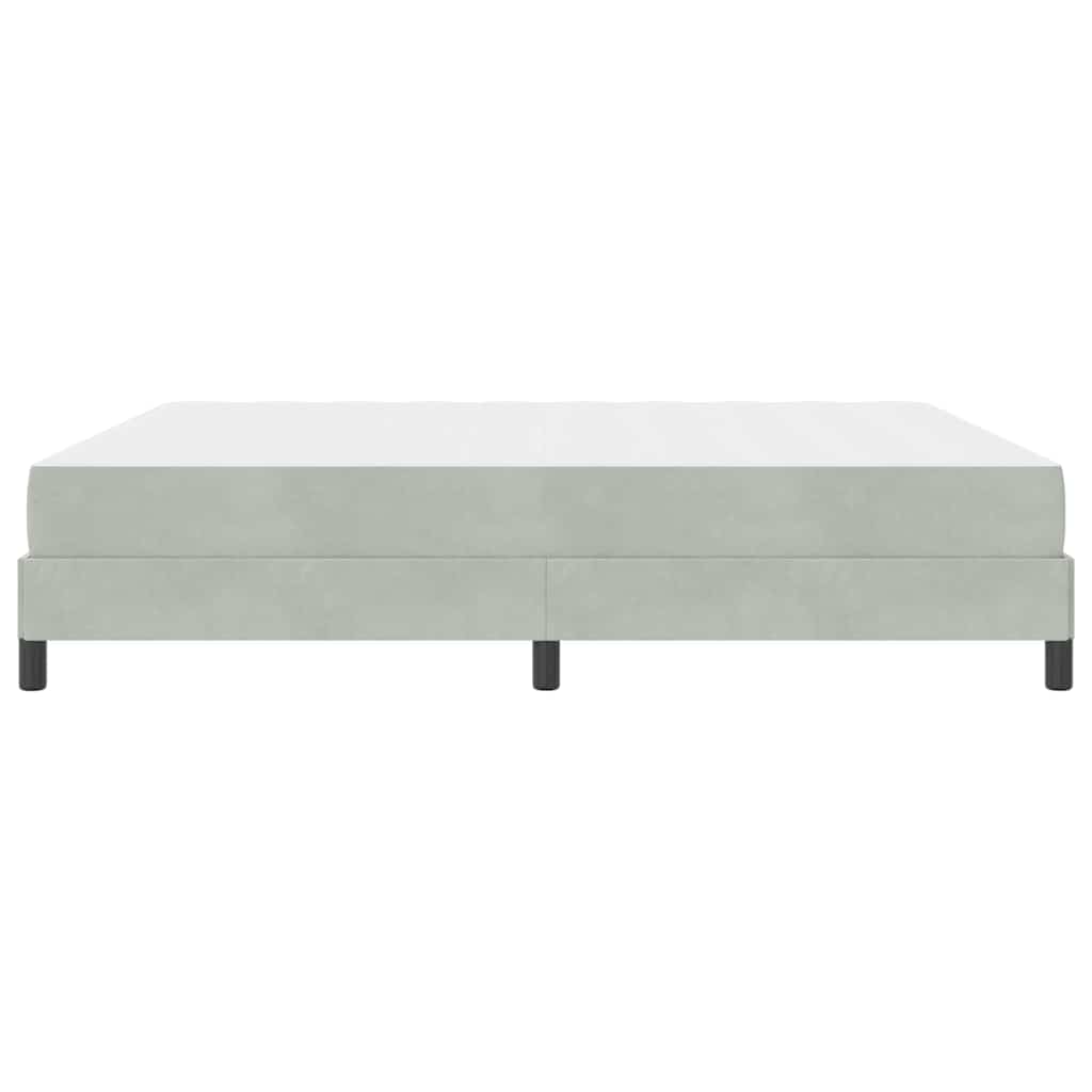 vidaXL Κρεβάτι box spring με στρώμα Ανοιχτό γκρι 180 x 200 cm Βελούδο