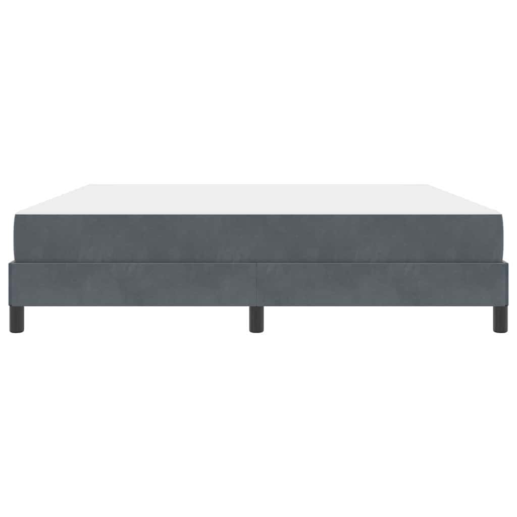 vidaXL Κρεβάτι box spring με στρώμα Σκούρο Γκρι 180 x 200 cm Βελούδο