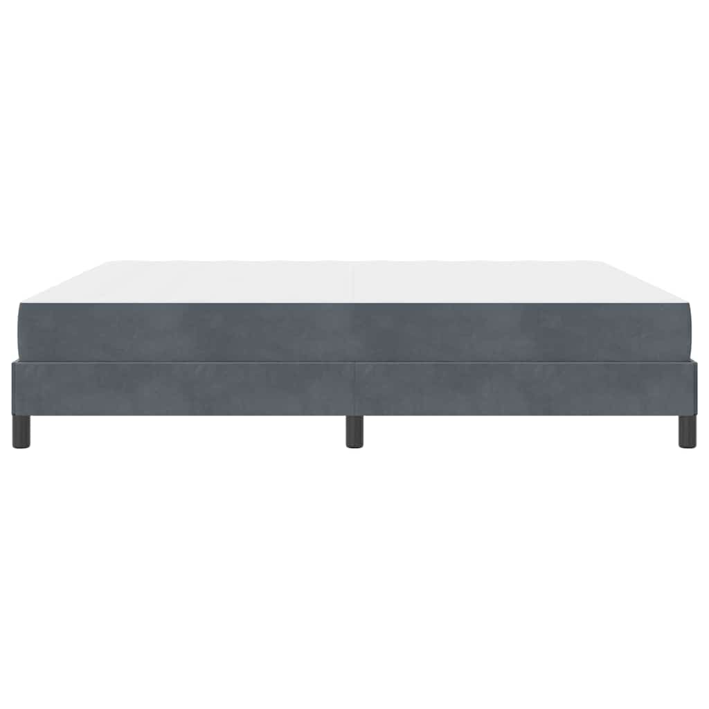 vidaXL Κρεβάτι box spring με στρώμα Σκούρο Γκρι 180 x 200 cm Βελούδο
