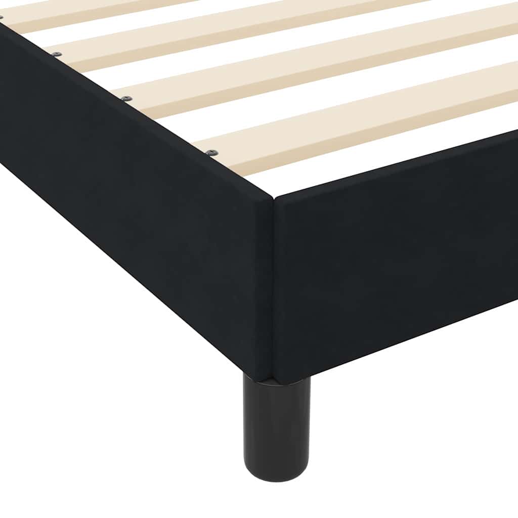 vidaXL Κρεβάτι box spring με στρώμα Μαύρο 180 x 200 cm Βελούδο