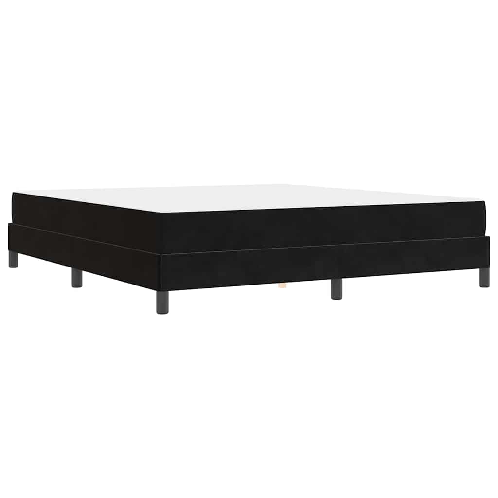 vidaXL Κρεβάτι box spring με στρώμα Μαύρο 180 x 200 cm Βελούδο