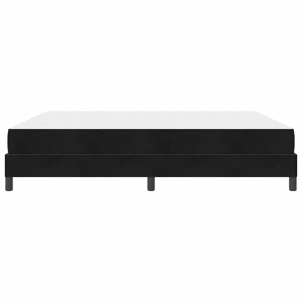 vidaXL Κρεβάτι box spring με στρώμα Μαύρο 180 x 200 cm Βελούδο