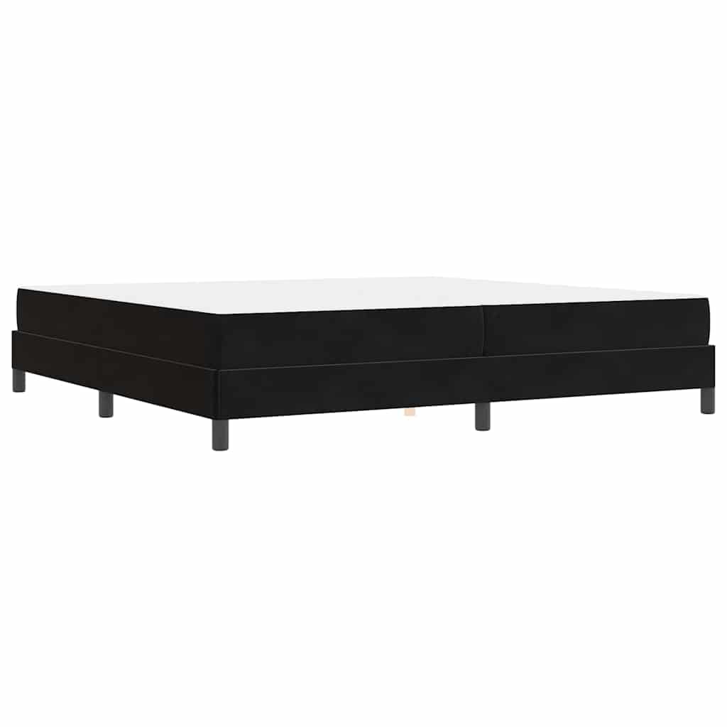 vidaXL Κρεβάτι box spring με στρώμα Μαύρο 200 x 200 cm Βελούδο
