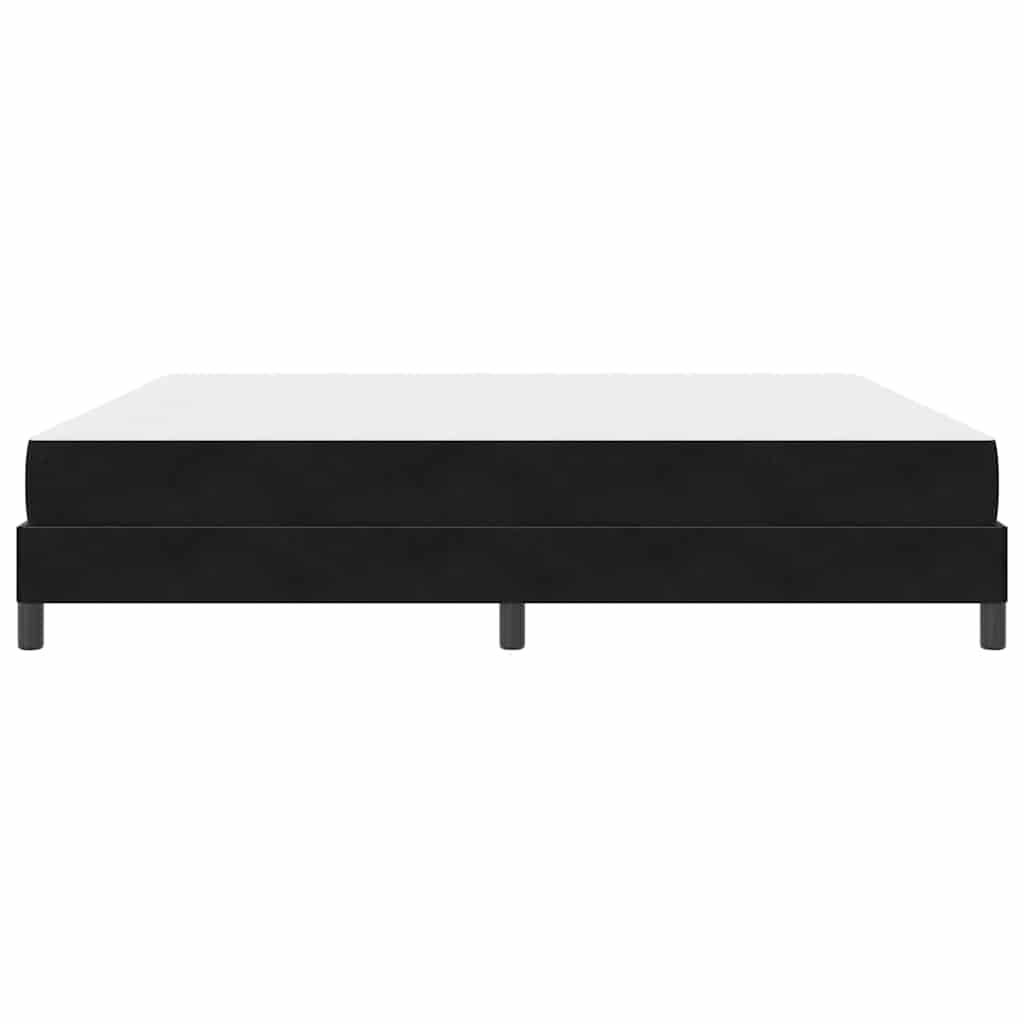 vidaXL Κρεβάτι box spring με στρώμα Μαύρο 200 x 200 cm Βελούδο