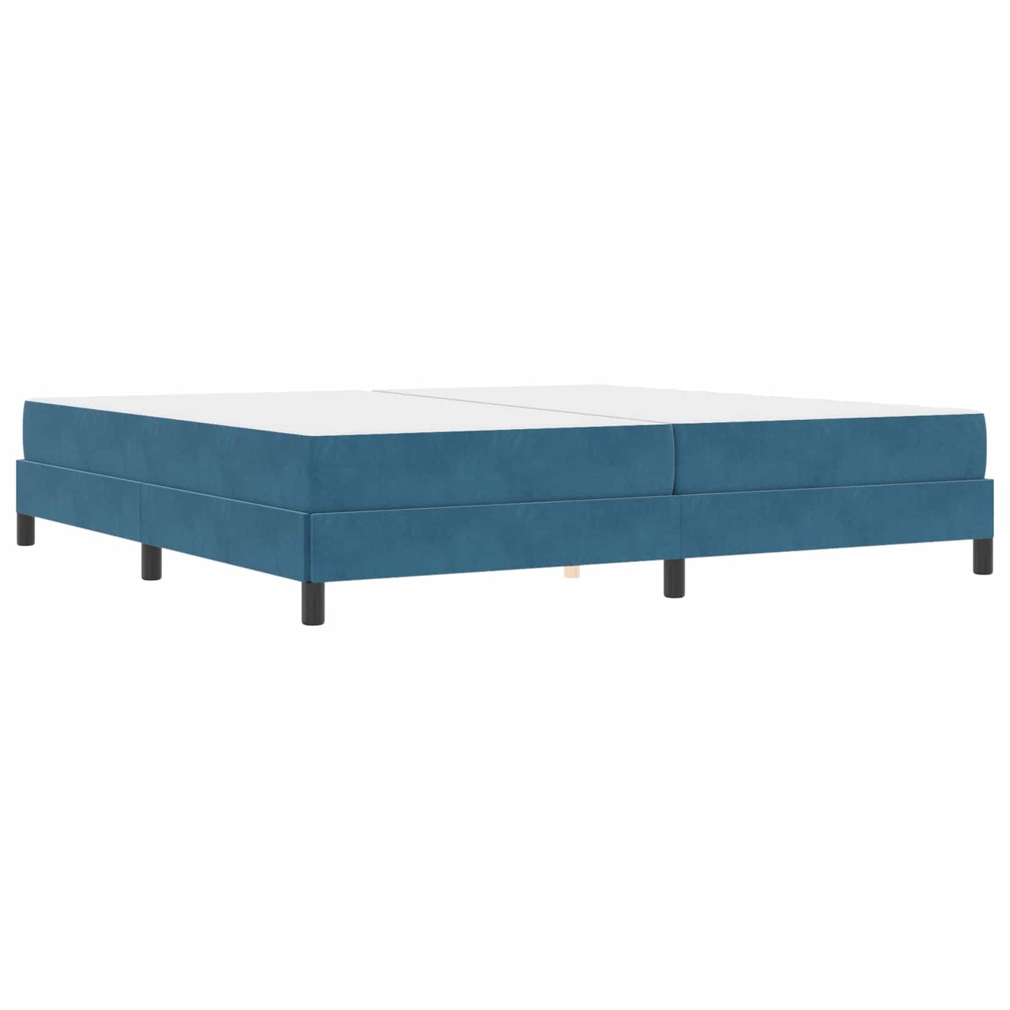 vidaXL Κρεβάτι box spring με στρώμα Σκούρο Μπλε 200 x 200 cm Βελούδο