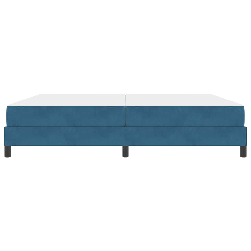 vidaXL Κρεβάτι box spring με στρώμα Σκούρο Μπλε 200 x 200 cm Βελούδο