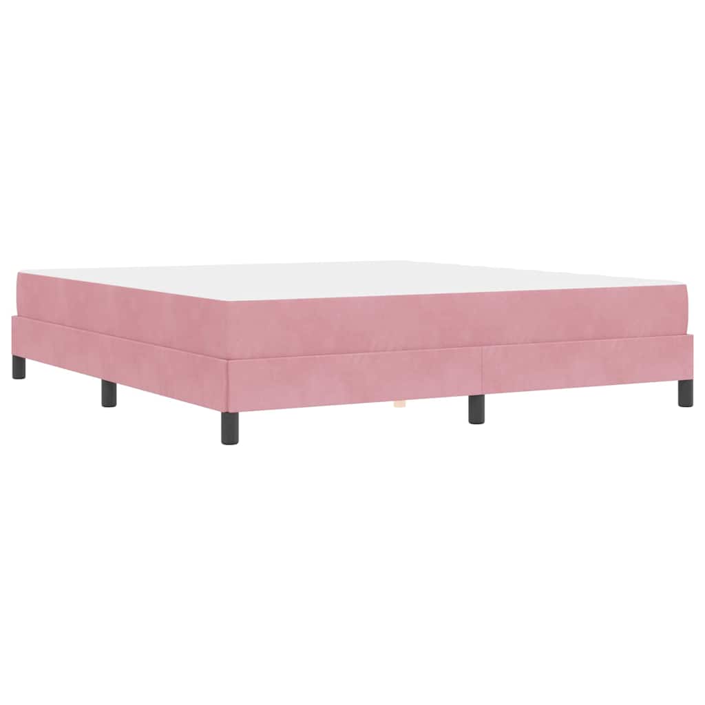 vidaXL Κρεβάτι με ελατήρια με στρώμα Ροζ 180 x 210 cm ύφασμα