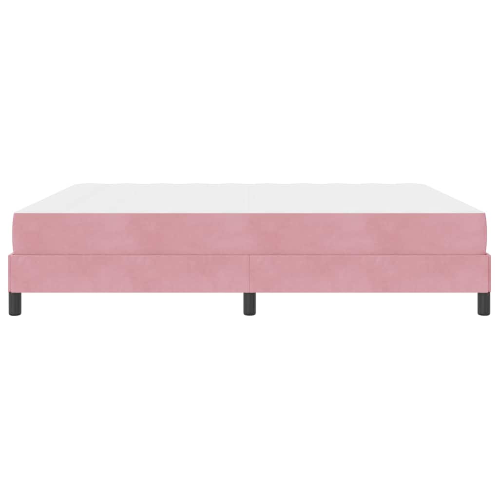 vidaXL Κρεβάτι με ελατήρια με στρώμα Ροζ 180 x 210 cm ύφασμα