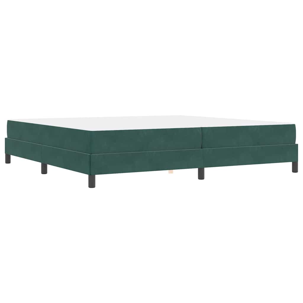 vidaXL Κρεβάτι με ελατήρια Σκούρο Πράσινο 200 x 210 cm ύφασμα