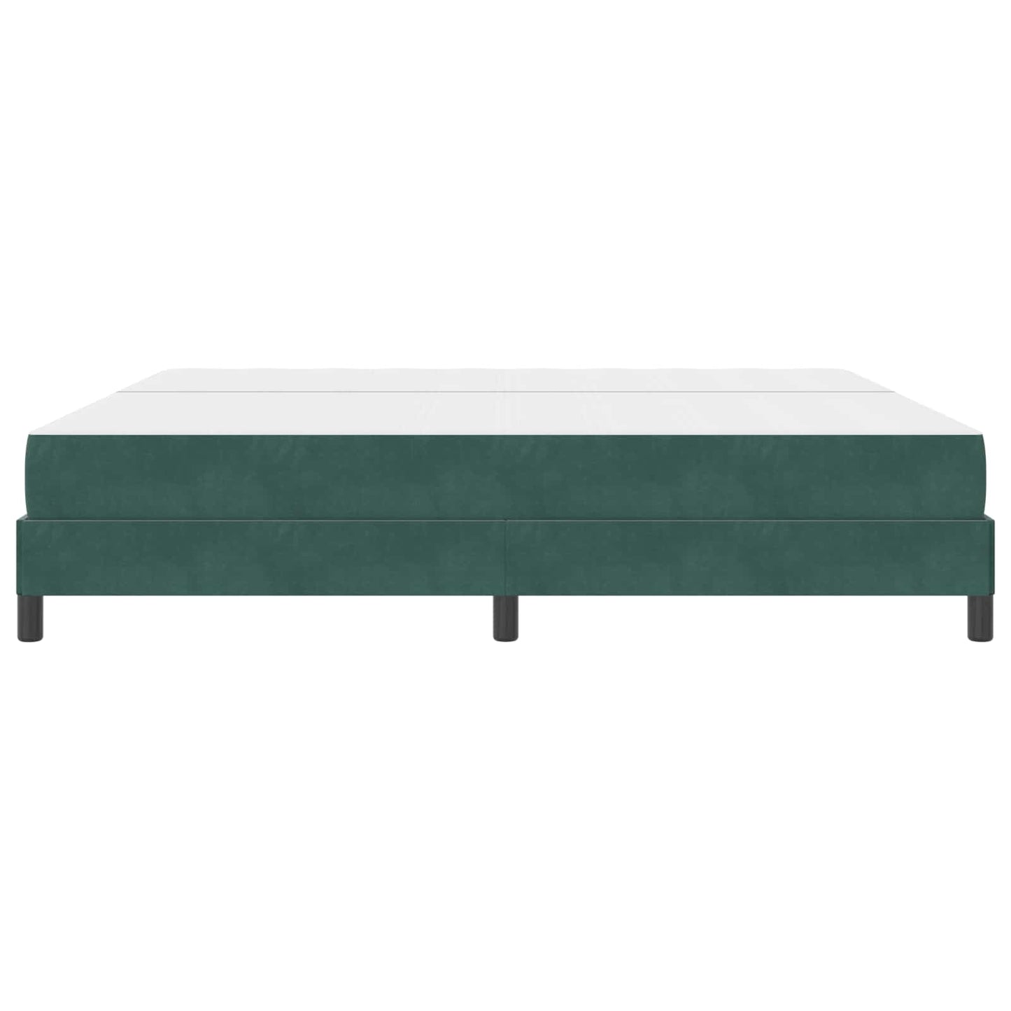 vidaXL Κρεβάτι με ελατήρια Σκούρο Πράσινο 200 x 210 cm ύφασμα