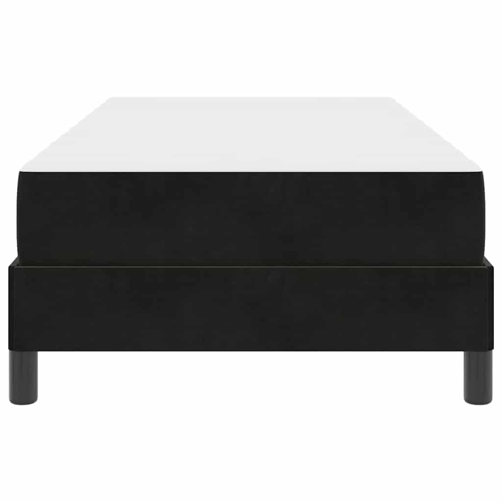 vidaXL Κρεβάτι με ελατήρια με στρώμα Μαύρο 80 x 220 cm ύφασμα