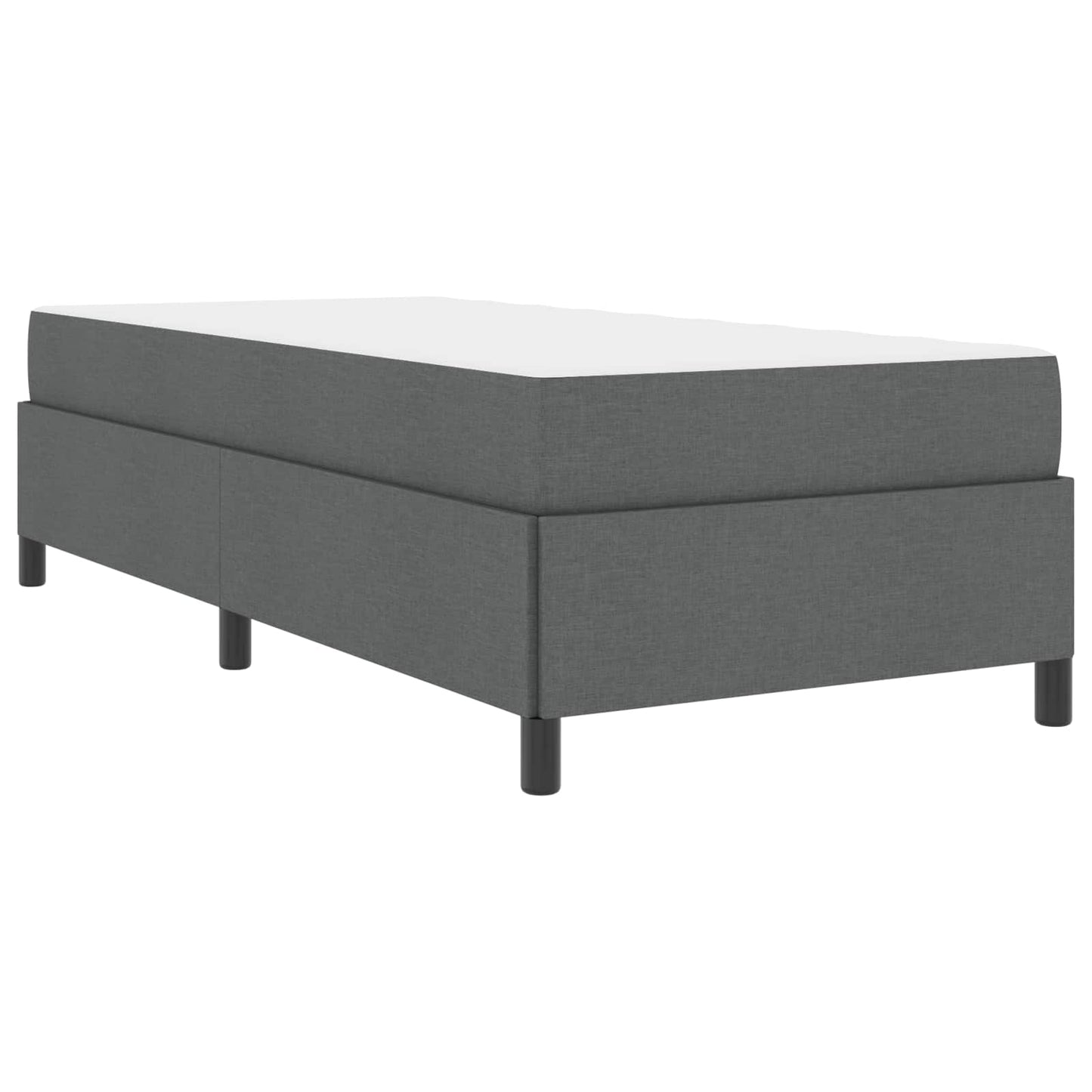 vidaXL Κρεβάτι με ελατήρια Σκούρο Γκρι 80 x 200 cm ύφασμα