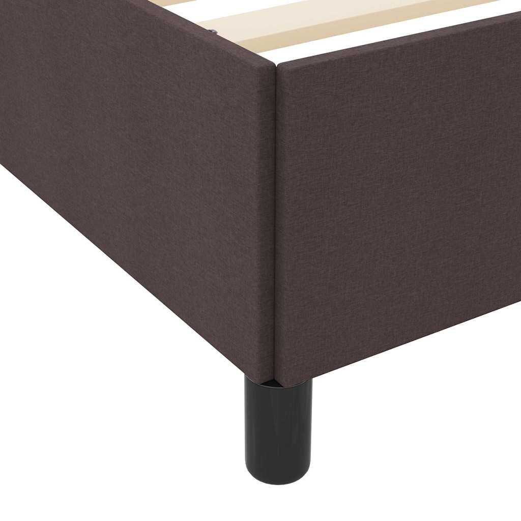 vidaXL Κρεβάτι με ελατήρια Σκούρο Καφέ 80 x 200 cm ύφασμα