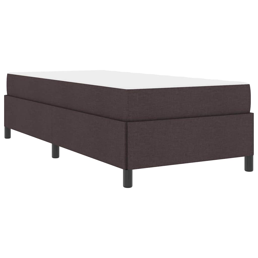 vidaXL Κρεβάτι με ελατήρια Σκούρο Καφέ 80 x 200 cm ύφασμα