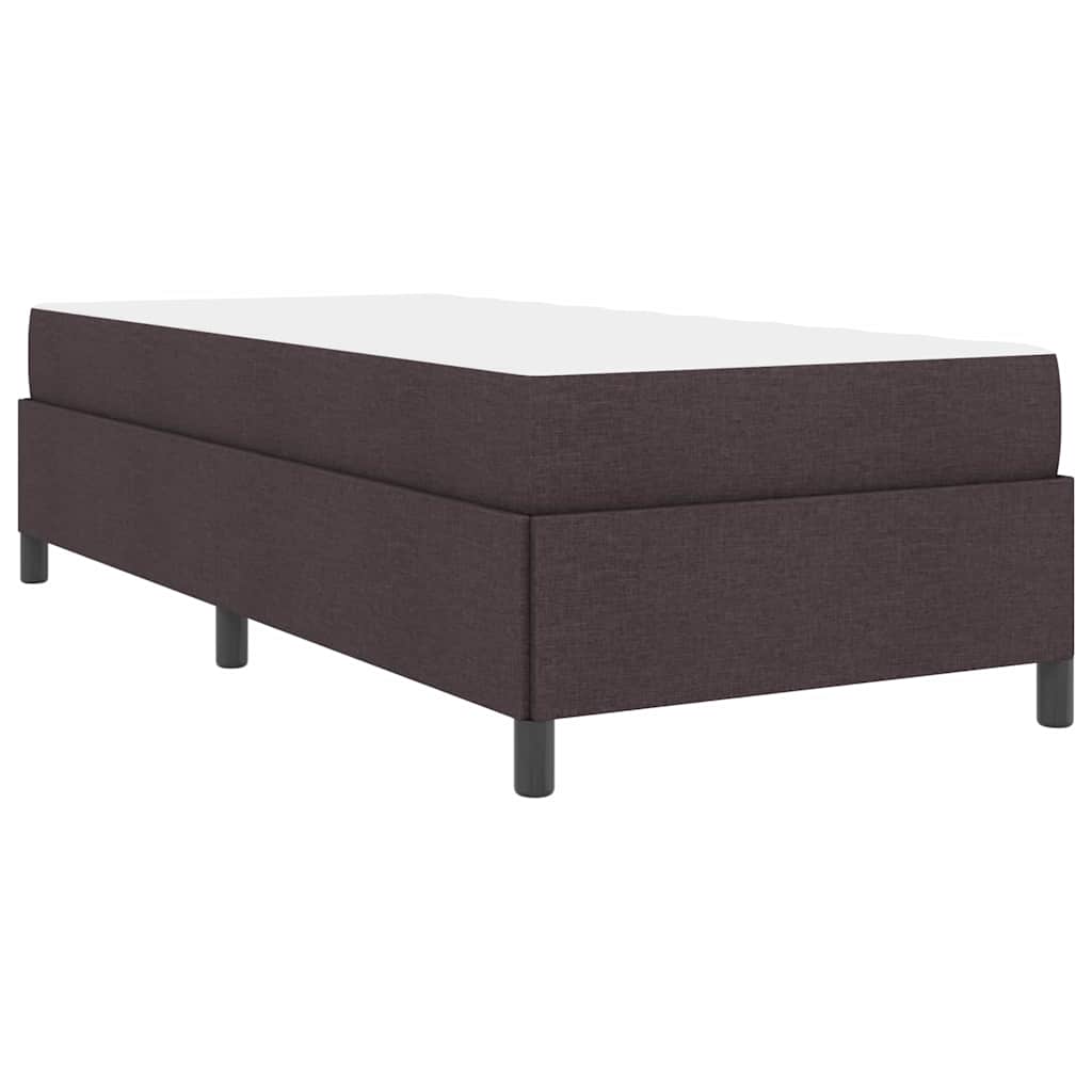 vidaXL Κρεβάτι με ελατήρια Σκούρο Καφέ 80 x 200 cm ύφασμα