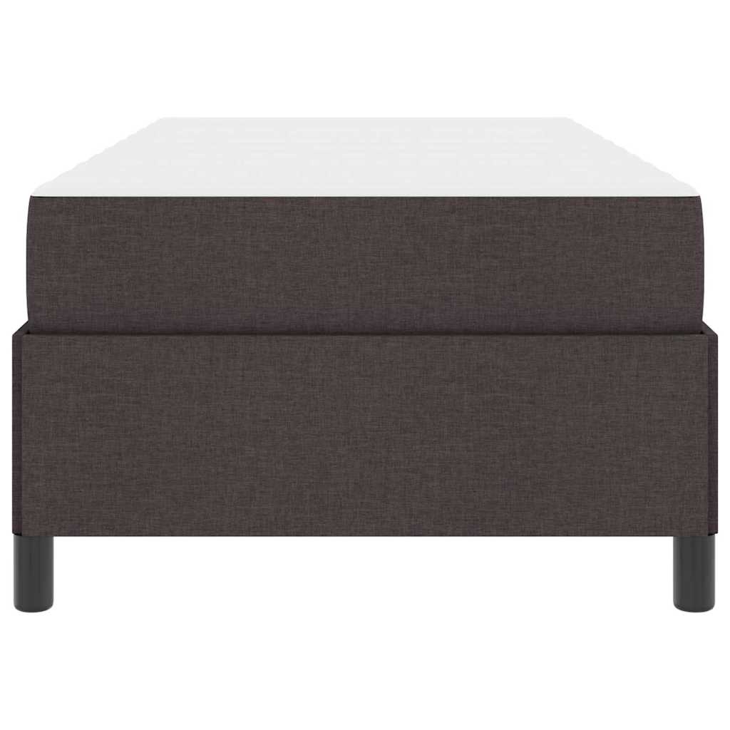 vidaXL Κρεβάτι με ελατήρια Σκούρο Καφέ 80 x 200 cm ύφασμα