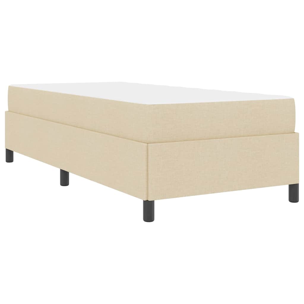 vidaXL Κρεβάτι με ελατήρια Κρεμ 80 x 200 cm ύφασμα