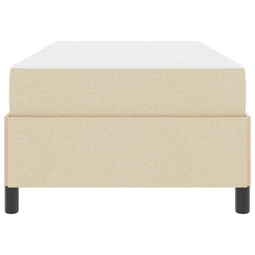 vidaXL Κρεβάτι με ελατήρια με στρώμα Κρεμ 90 x 190 cm ύφασμα