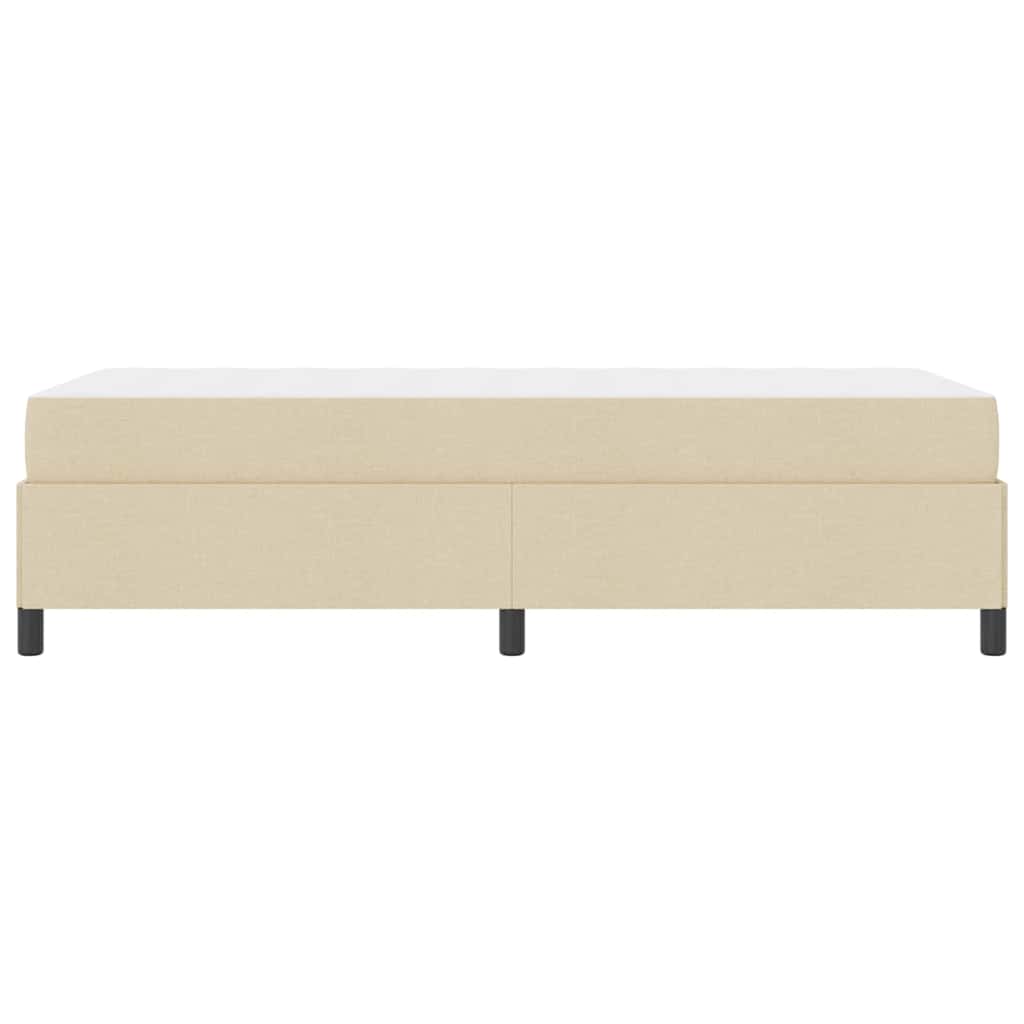 vidaXL Κρεβάτι με ελατήρια με στρώμα Κρεμ 90 x 190 cm ύφασμα