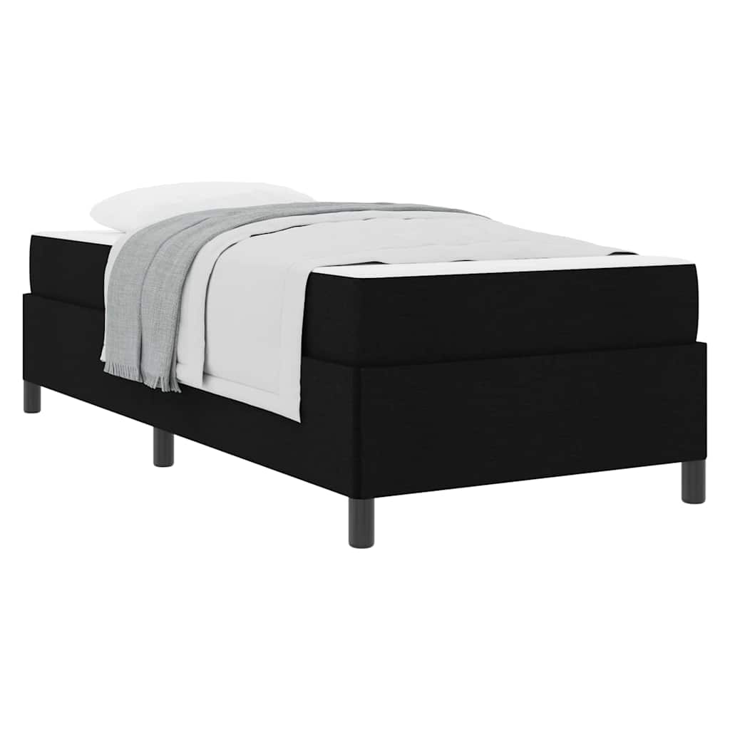 vidaXL Κρεβάτι με ελατήρια Μαύρο και Μαύρο 90 x 200 cm