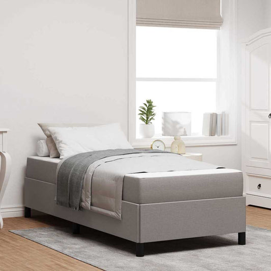 vidaXL Κρεβάτι με ελατήρια Κρέμα και Μαύρο 90 x 200 cm