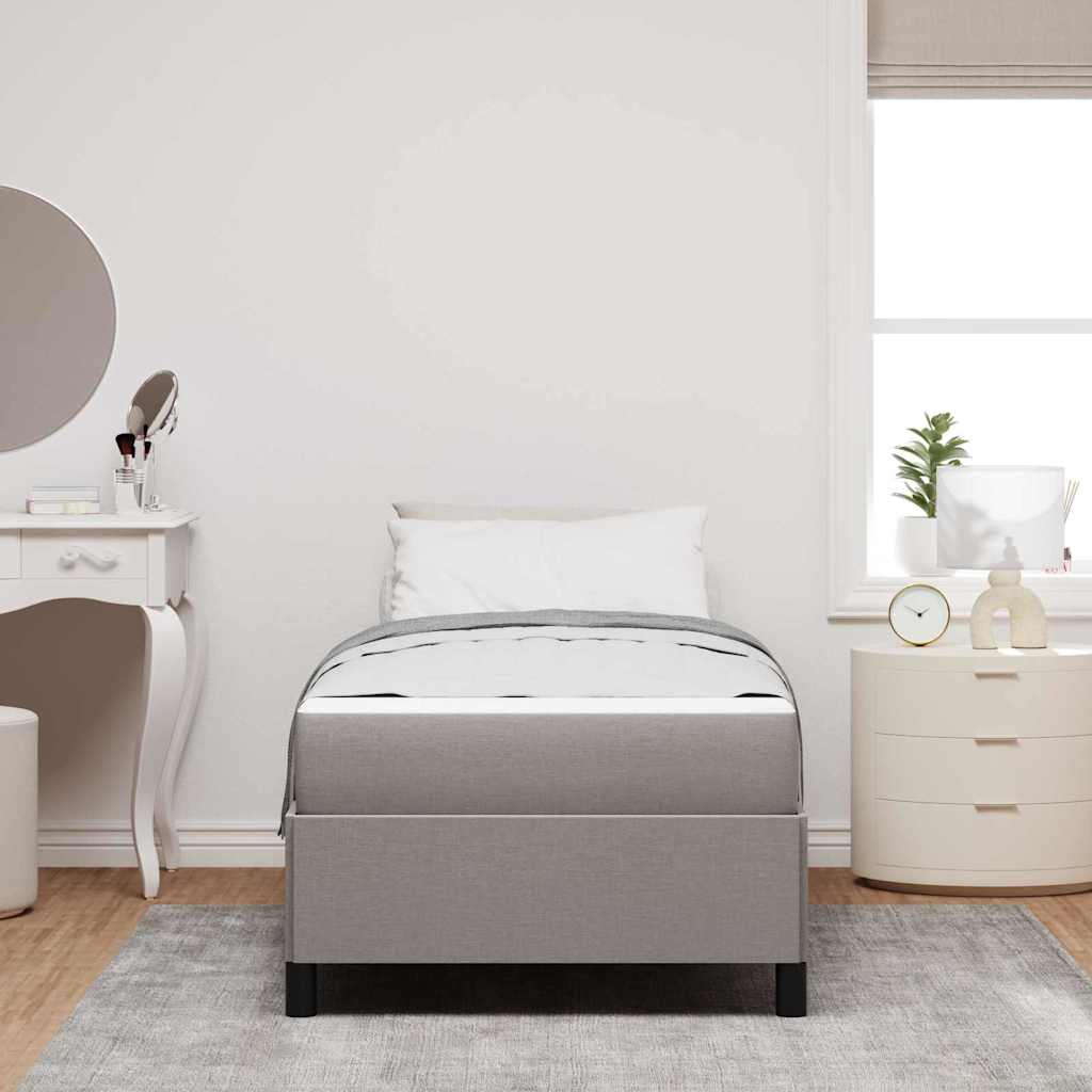 vidaXL Κρεβάτι με ελατήρια Κρέμα και Μαύρο 90 x 200 cm