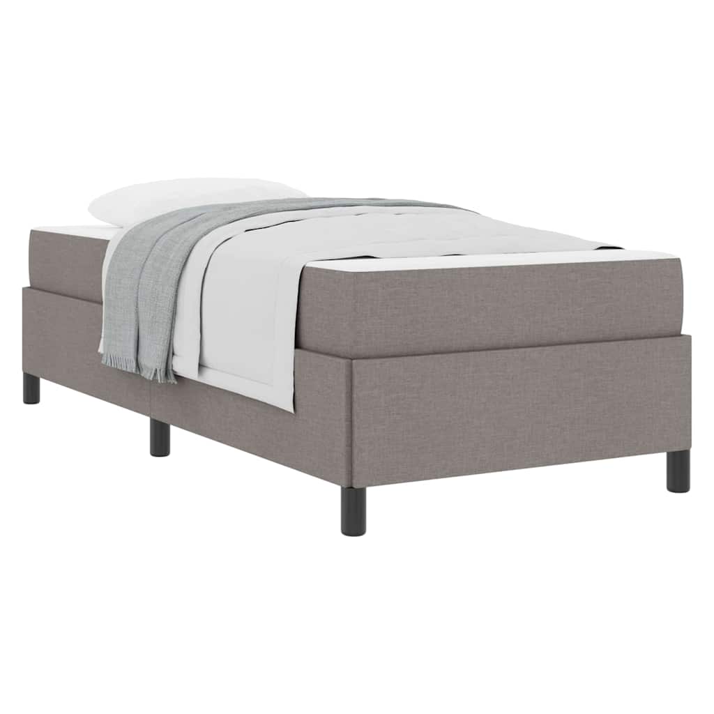 vidaXL Κρεβάτι με ελατήρια Κρέμα και Μαύρο 90 x 200 cm