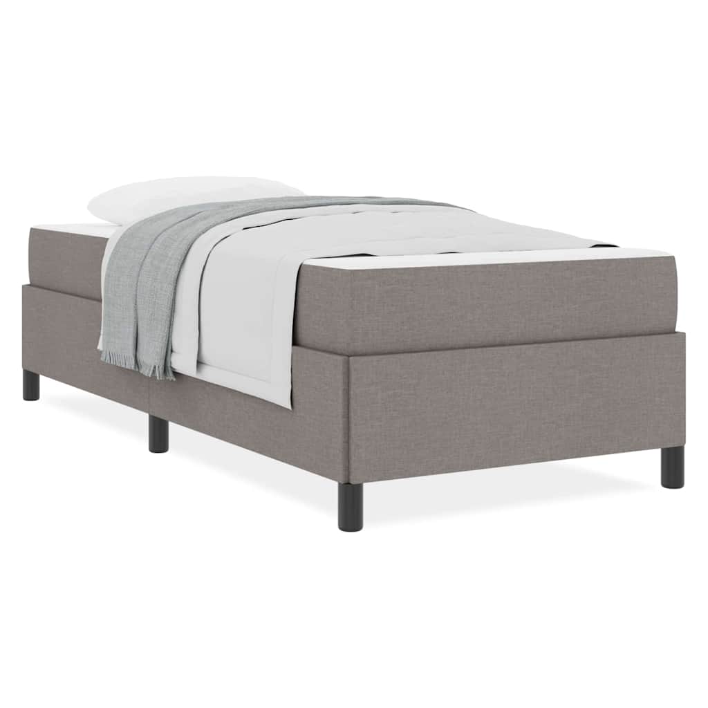 vidaXL Κρεβάτι με ελατήρια Κρέμα και Μαύρο 90 x 200 cm