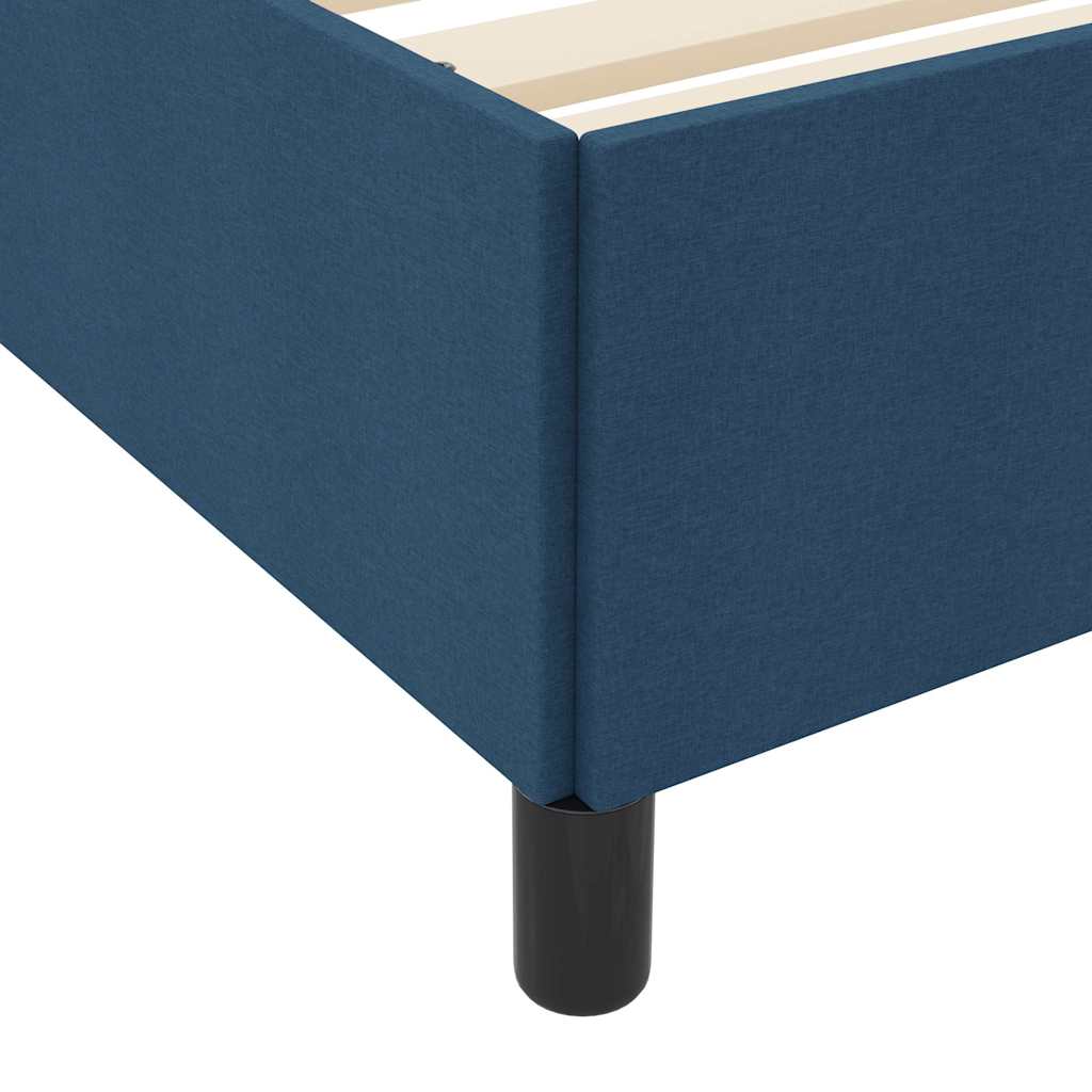 vidaXL Κρεβάτι με ελατήρια Μπλε 90 x 200 cm ύφασμα