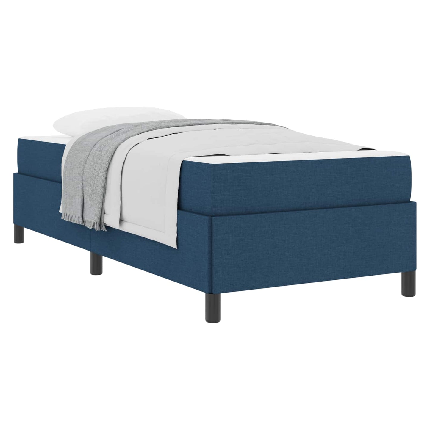 vidaXL Κρεβάτι με ελατήρια Μπλε 90 x 200 cm ύφασμα