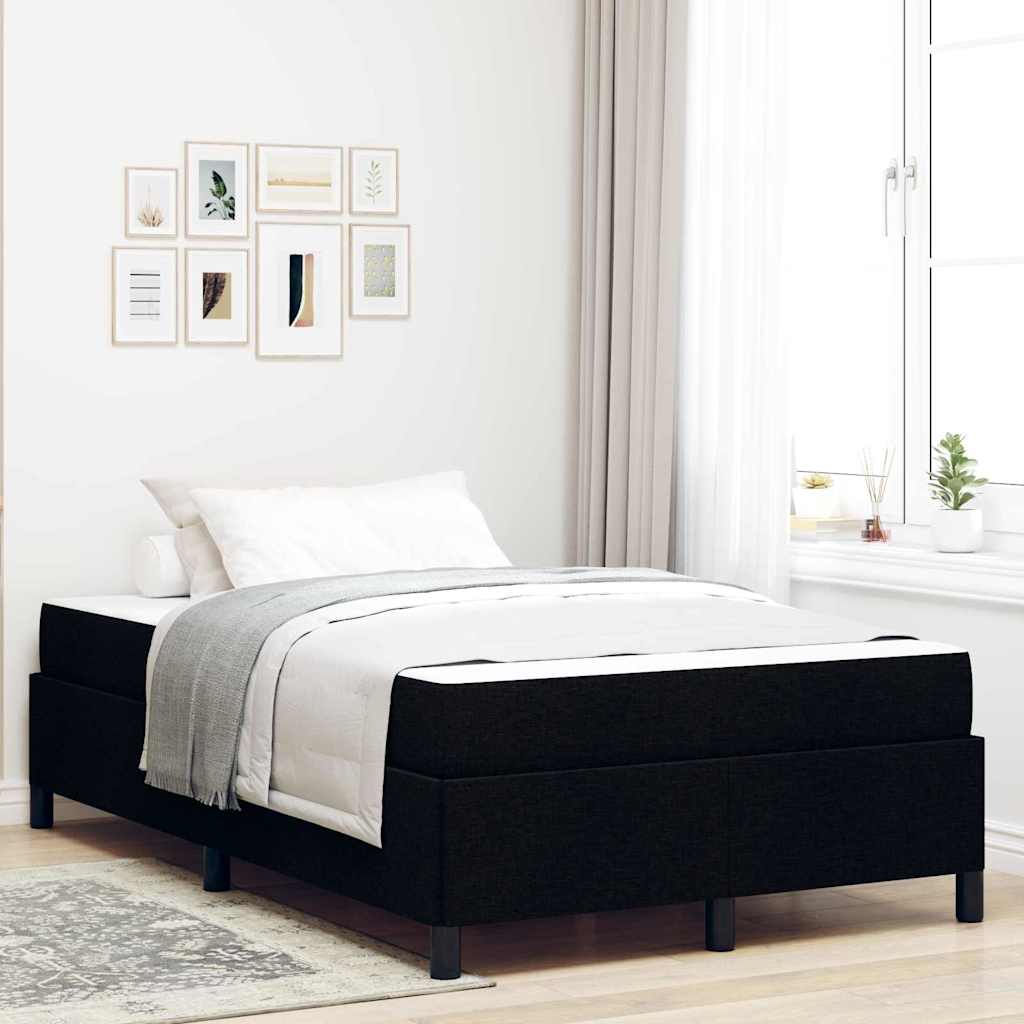 vidaXL Κρεβάτι με ελατήρια Μαύρο 120 x 190 cm ύφασμα