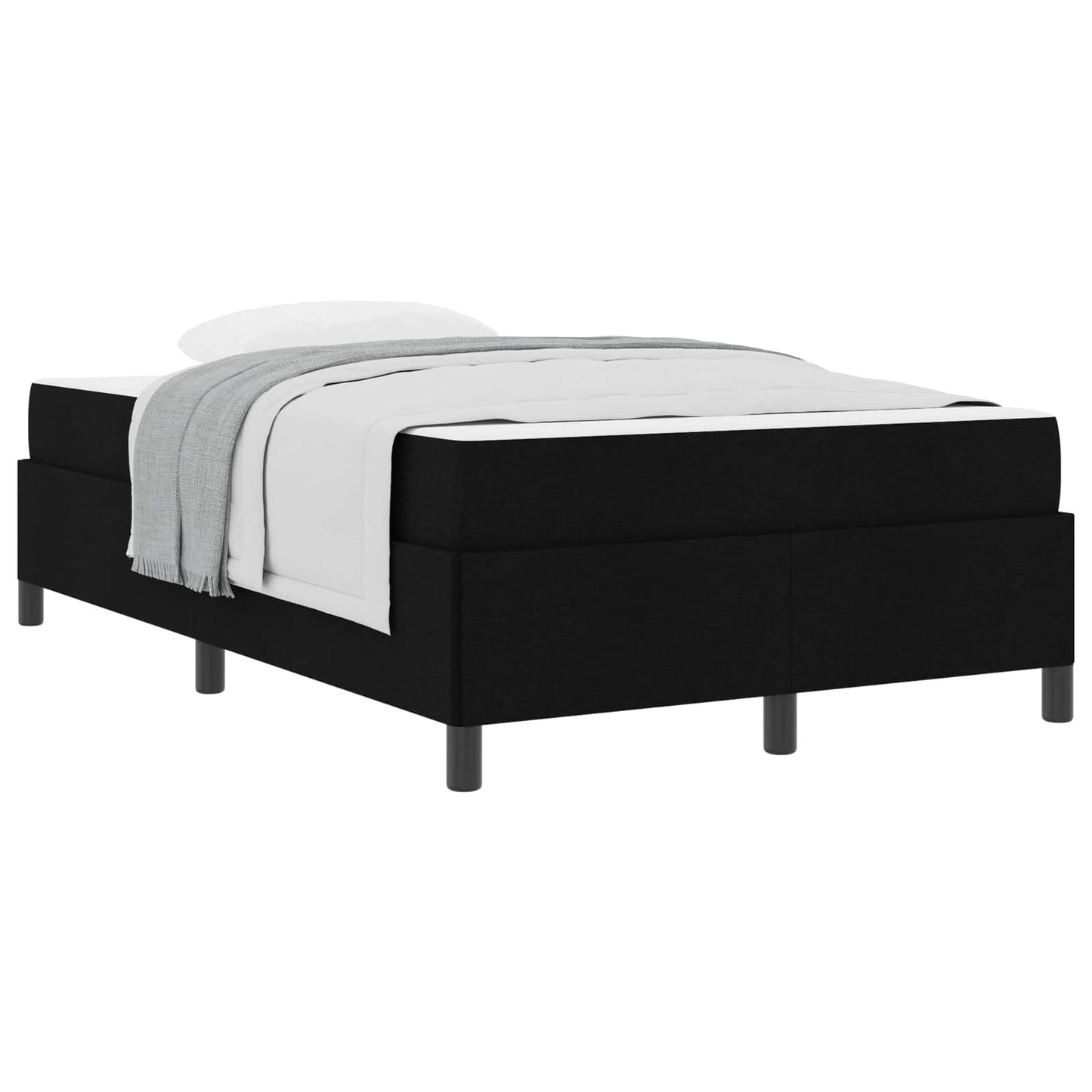 vidaXL Κρεβάτι με ελατήρια Μαύρο 120 x 190 cm ύφασμα