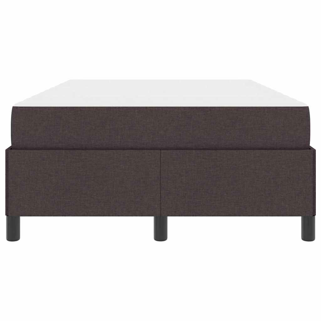 vidaXL Κρεβάτι με ελατήρια Σκούρο Καφέ 120 x 190 cm ύφασμα