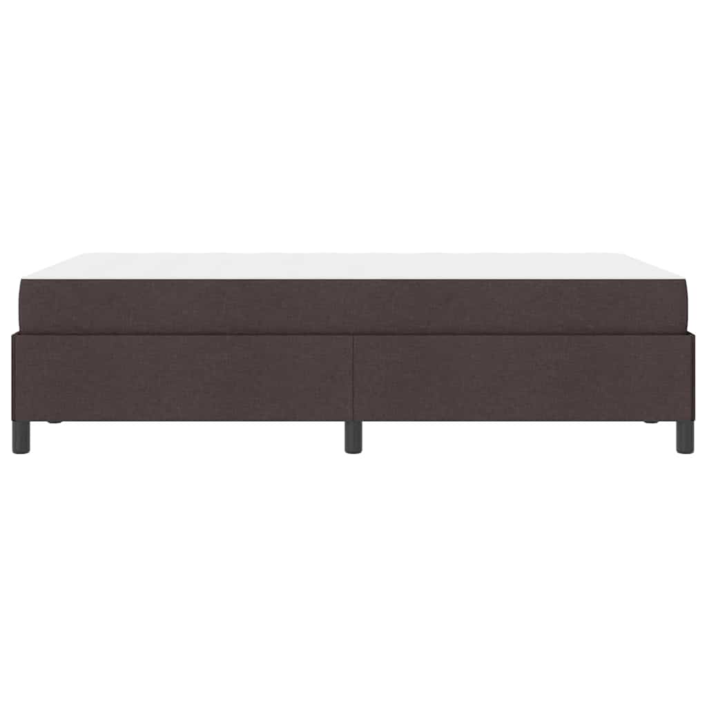 vidaXL Κρεβάτι με ελατήρια Σκούρο Καφέ 120 x 190 cm ύφασμα
