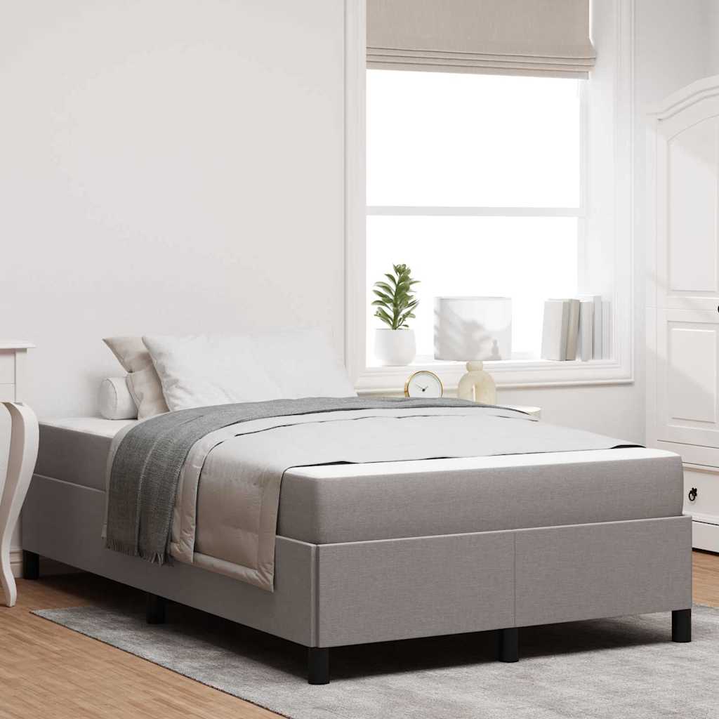 vidaXL Κρεβάτι με ελατήρια Taupe 120 x 190 cm ύφασμα