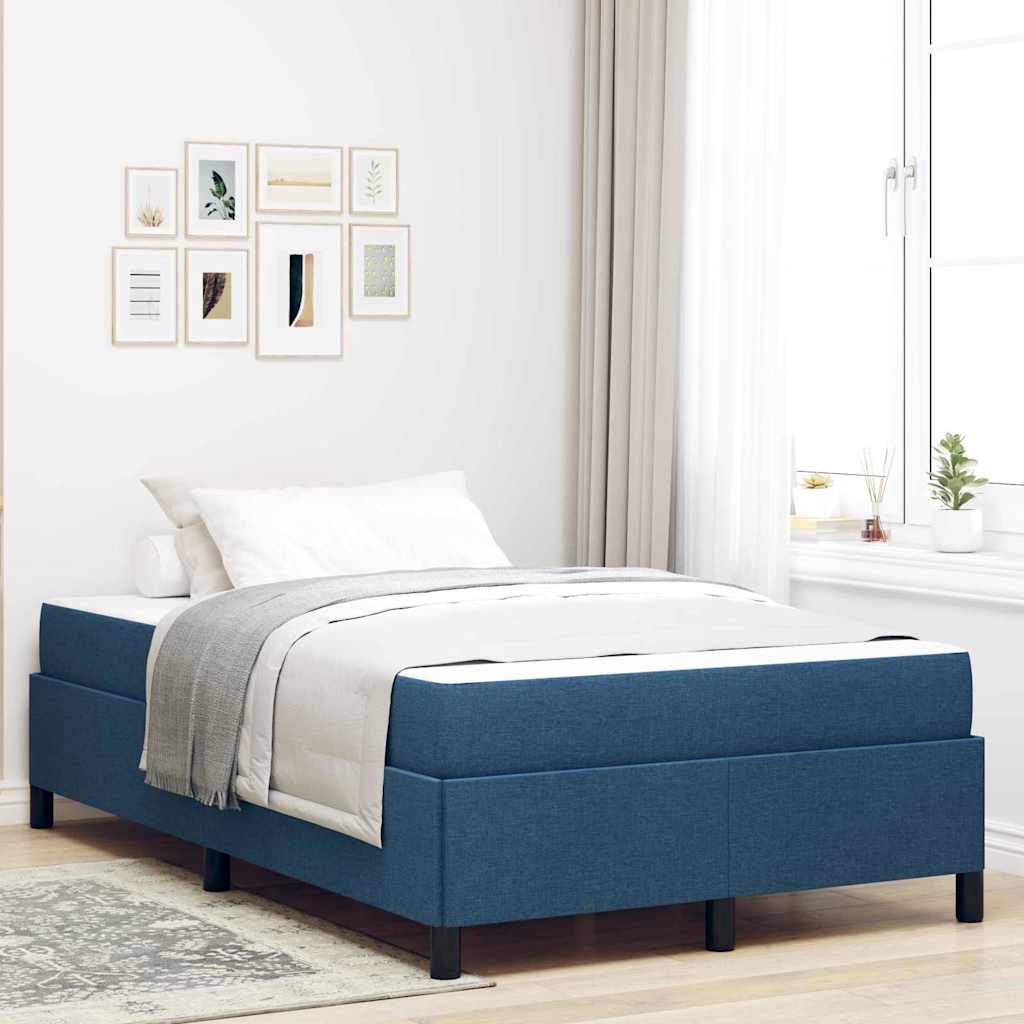 vidaXL Κρεβάτι με ελατήρια Μπλε 120 x 190 cm ύφασμα