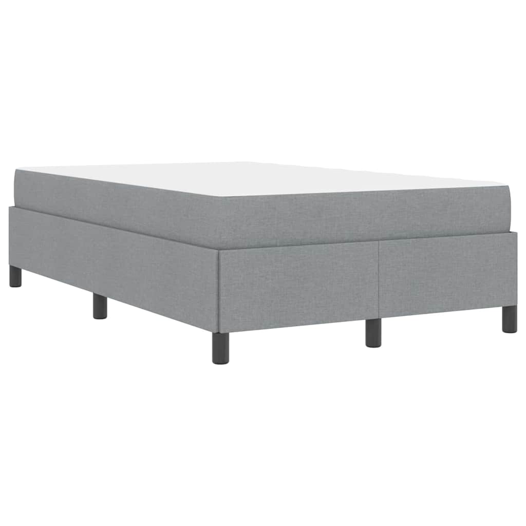 vidaXL Κρεβάτι με ελατήρια Ανοιχτό γκρι 120 x 200 cm ύφασμα