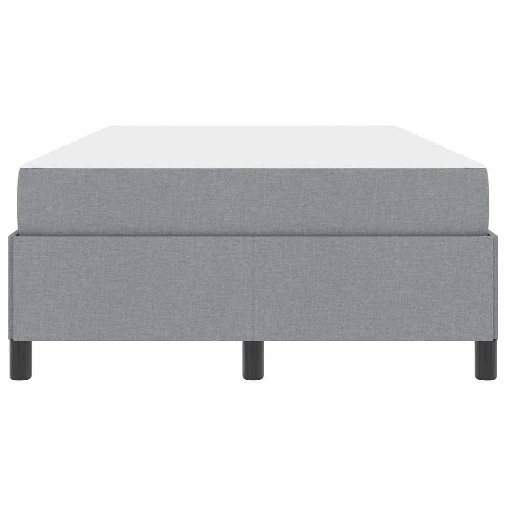 vidaXL Κρεβάτι με ελατήρια Ανοιχτό γκρι 120 x 200 cm ύφασμα
