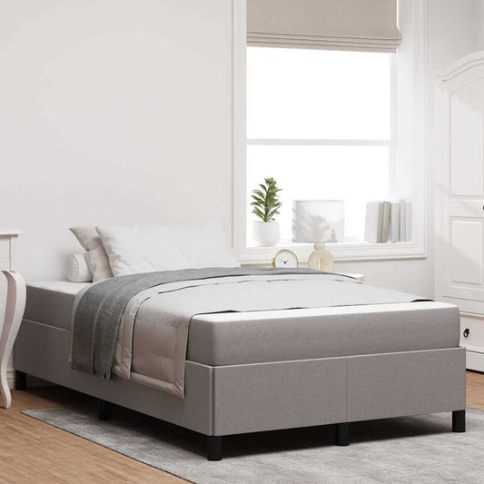 vidaXL Κρεβάτι με ελατήρια Taupe 120 x 200 cm ύφασμα
