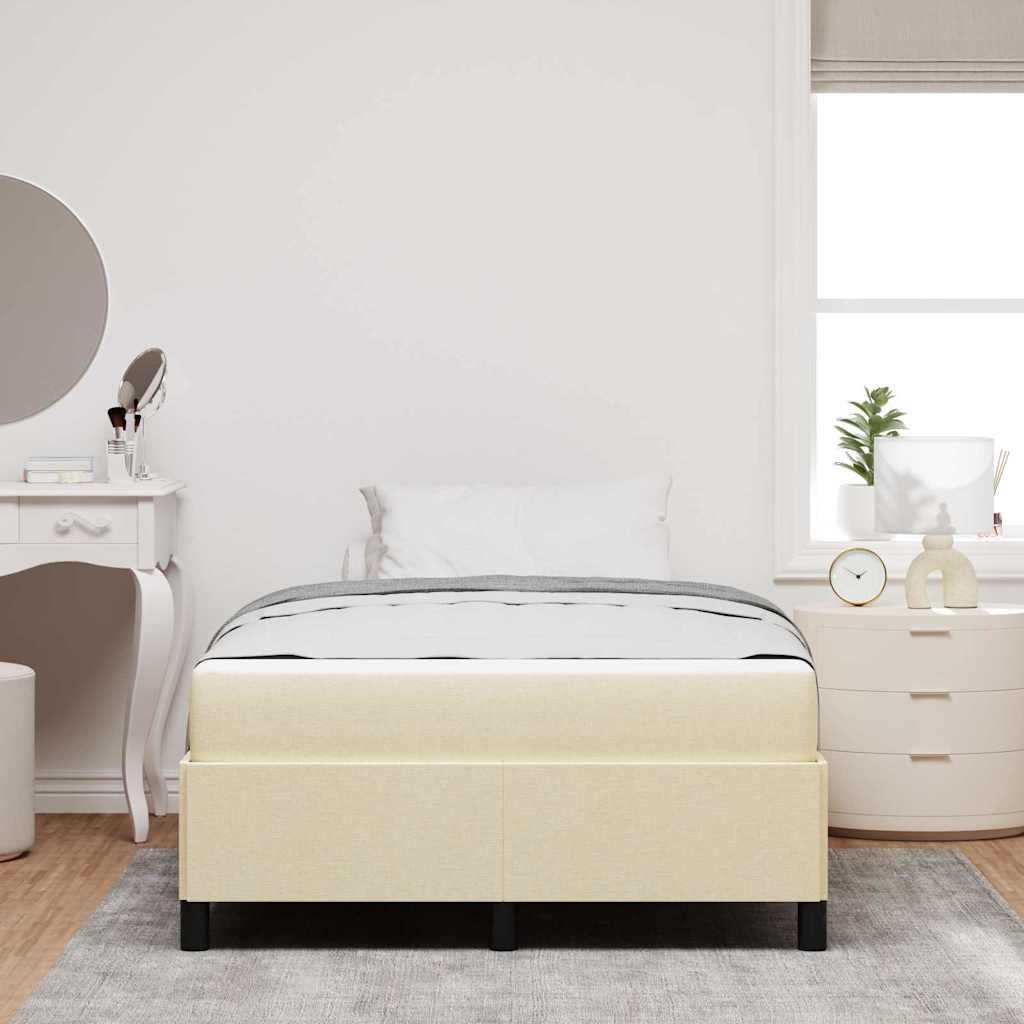 vidaXL Κρεβάτι με ελατήρια Κρέμα και Μαύρο 120 x 200 cm