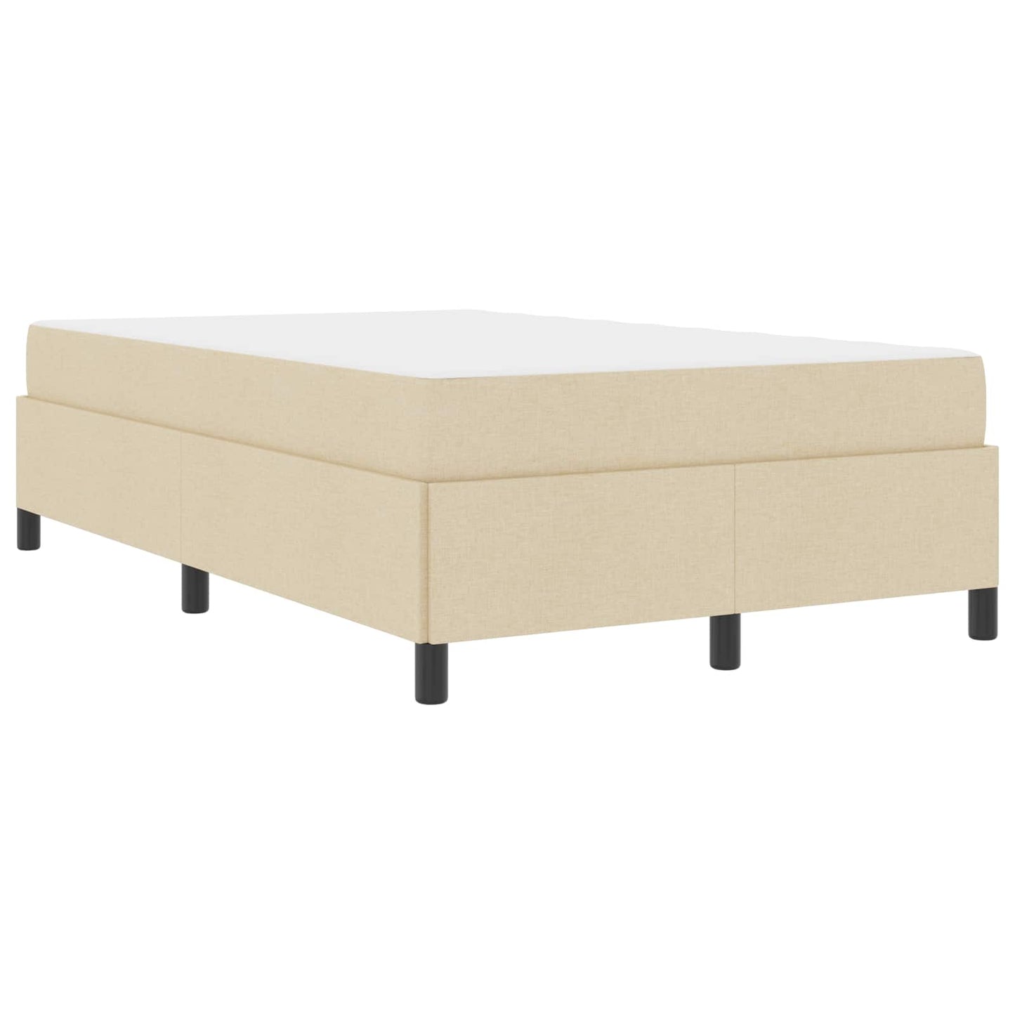 vidaXL Κρεβάτι με ελατήρια Κρεμ 120 x 200 cm ύφασμα