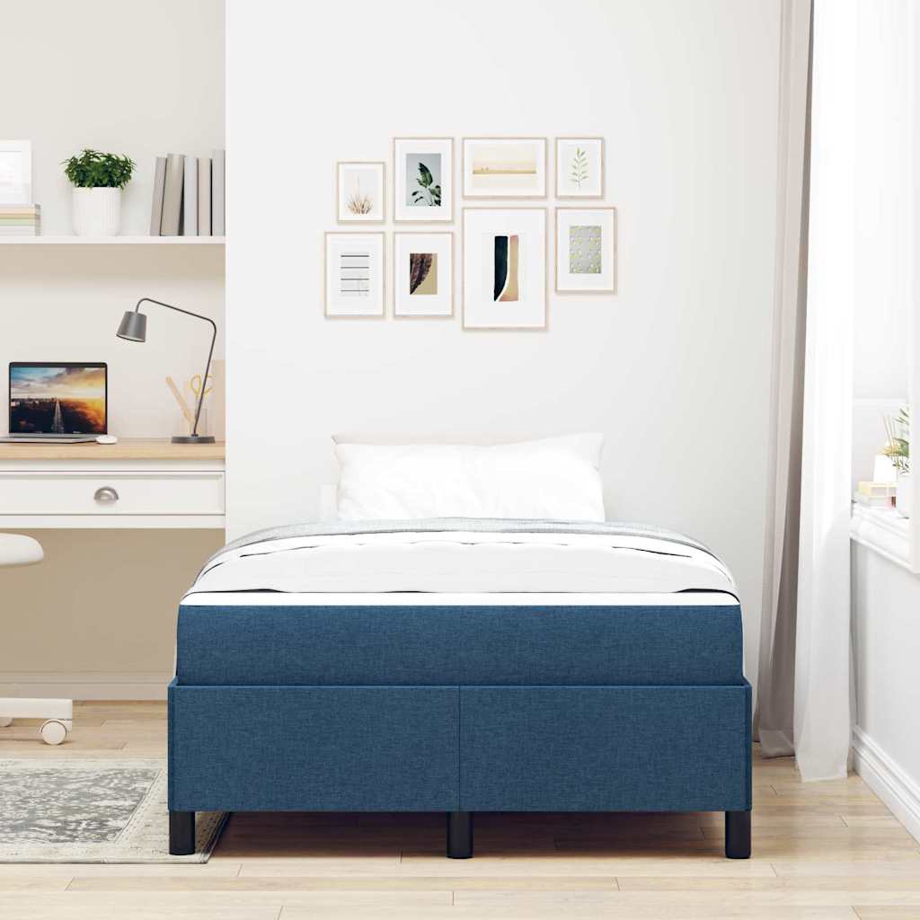 vidaXL Κρεβάτι με ελατήρια Μπλε 120 x 200 cm ύφασμα