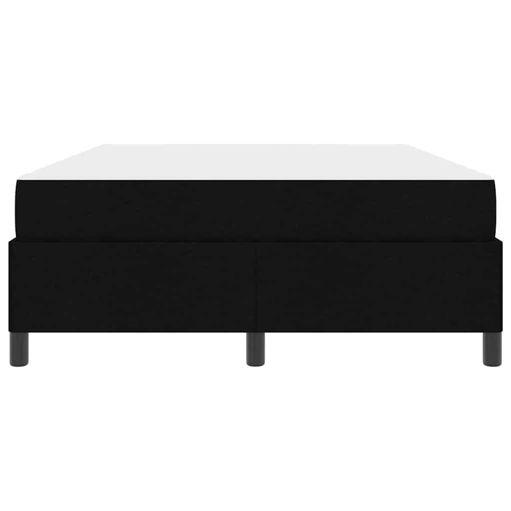 vidaXL Κρεβάτι με ελατήρια με στρώμα Μαύρο 140 x 190 cm ύφασμα